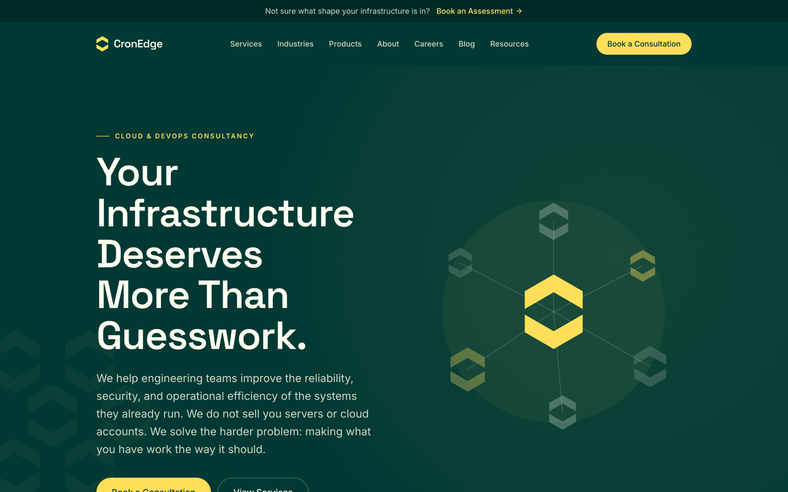 The CronEdge landing page